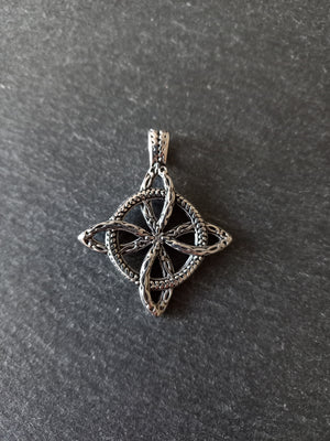 Stainless Steel Witches Knot Pendant 44.5x36.5mm