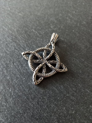 Stainless Steel Witches Knot Pendant 44.5x36.5mm