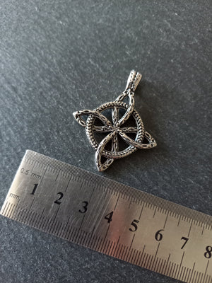 Stainless Steel Witches Knot Pendant 44.5x36.5mm