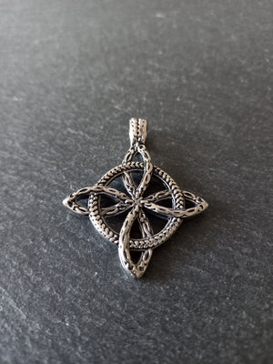 Stainless Steel Witches Knot Pendant 44.5x36.5mm
