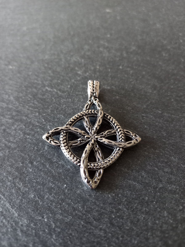 Stainless Steel Witches Knot Pendant 44.5x36.5mm