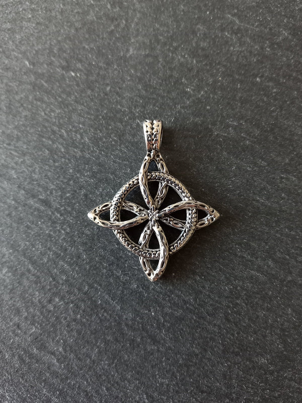 Stainless Steel Witches Knot Pendant 44.5x36.5mm