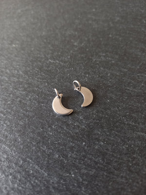 10 or 50 Stainless Steel Crescent Moon Charms 10x7x1mm