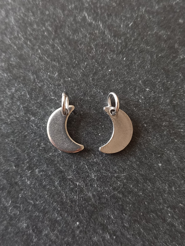 10 or 50 Stainless Steel Crescent Moon Charms 10x7x1mm