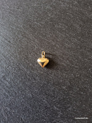 2 or 10 Heart Charms 18K Gold Plated Hollow Stainless Steel 13x11.5x4.5mm