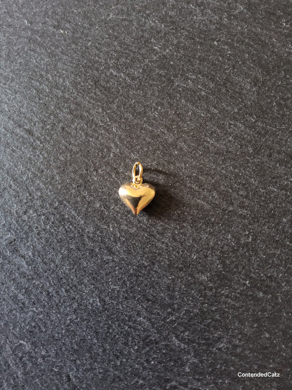 2 or 10 Heart Charms 18K Gold Plated Hollow Stainless Steel 13x11.5x4.5mm