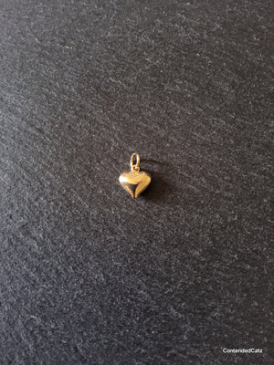 2 or 10 Heart Charms 18K Gold Plated Hollow Stainless Steel 13x11.5x4.5mm
