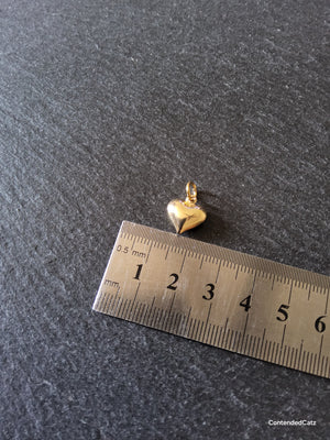 2 or 10 Heart Charms 18K Gold Plated Hollow Stainless Steel 13x11.5x4.5mm