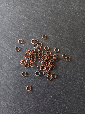 200 or 1000 Antique Copper Tone Alloy 5mm Diameter 0.7mm Jump Rings (21 gauge)