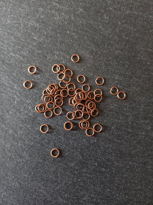 200 or 1000 Antique Copper Tone Alloy 5mm Diameter 0.7mm Jump Rings (21 gauge)
