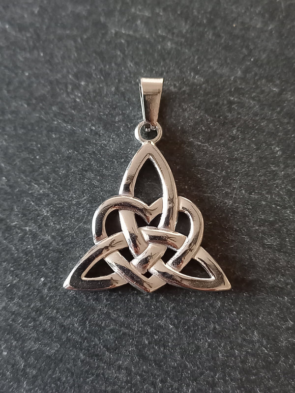 1 or 5 Celtic Trinity Love Knot Pendants Stainless Steel 27x25x3mm