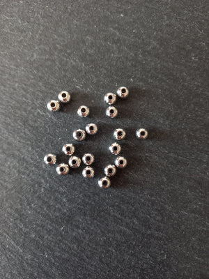 20 or 100 Stainless Steel 5mm Solid Smooth Round Spacer Beads 5x4mm Hole: 1.3mm
