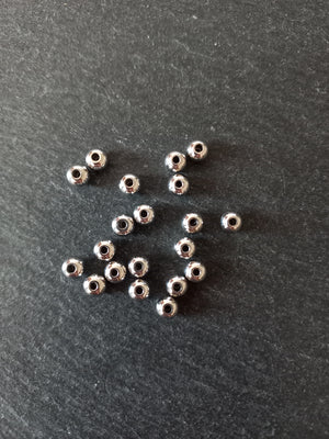 20 or 100 Stainless Steel 5mm Solid Smooth Round Spacer Beads 5x4mm Hole: 1.3mm