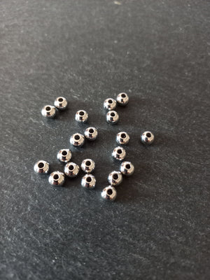 20 or 100 Stainless Steel 5mm Solid Smooth Round Spacer Beads 5x4mm Hole: 1.3mm