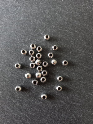 40 or 200 Stainless Steel 5mm Solid Round Spacer Beads 5x4mm Hole: 2mm