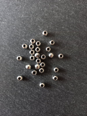 40 or 200 Stainless Steel 5mm Solid Round Spacer Beads 5x4mm Hole: 2mm