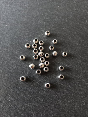 40 or 200 Stainless Steel 5mm Solid Round Spacer Beads 5x4mm Hole: 2mm