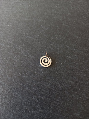 4 or 20 Round Swirl Charms Stainless Steel 9.5x10.5x1mm Nickel FREE