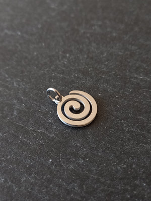 4 or 20 Round Swirl Charms Stainless Steel 9.5x10.5x1mm Nickel FREE