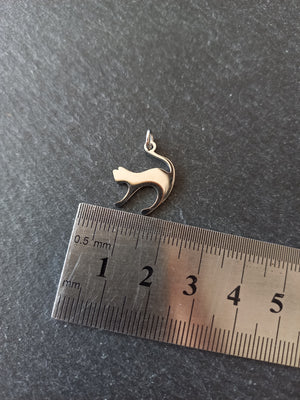 2 or 10 Stainless Steel Cat Charms 17.5x14.5x1mm