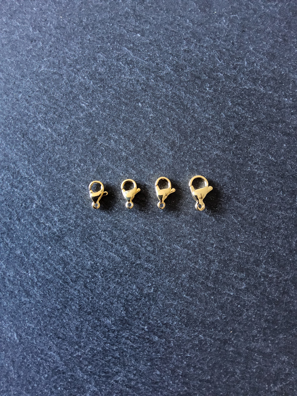 6 or 30 Stainless Steel Lobster Clasps Genuine 24K Gold Plated 10mm, 11mm, 12mm or 13mm