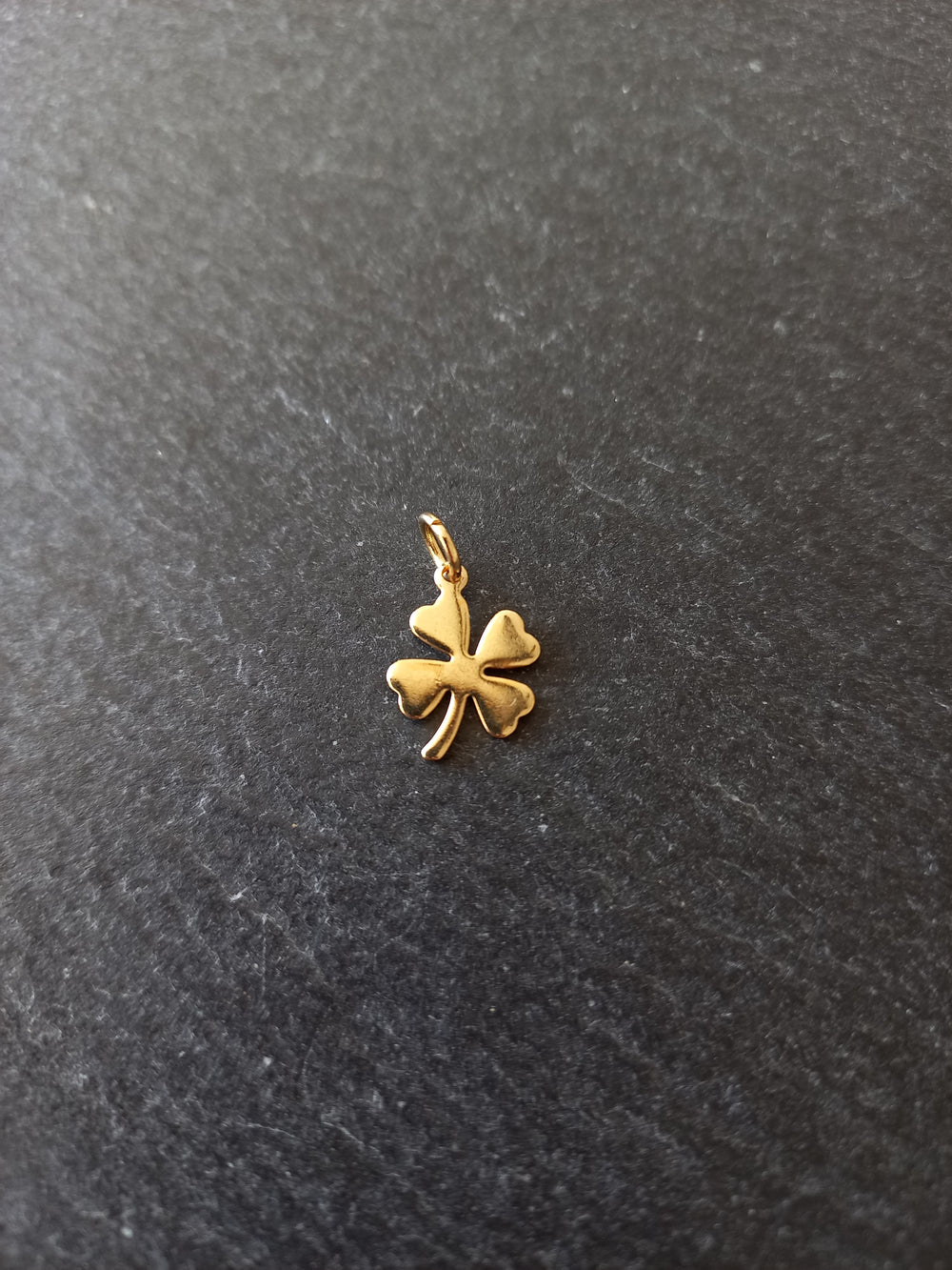 4 or 20 Four Leaf Clover Charms Genuine 24k Gold Plated Stainless Steel 13.5x10x0.8mm