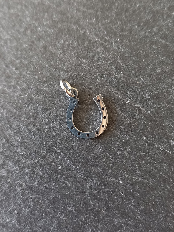 2 or 10 Lucky Horse Shoe Charms Stainless Steel 13.5x10mm