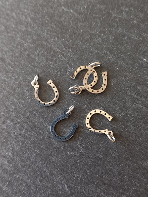 2 or 10 Lucky Horse Shoe Charms Stainless Steel 13.5x10mm