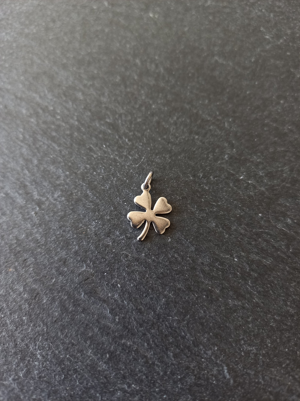 10 or 50 Four Leaf Clover Charms Stainless Steel 13x9.5x0.7mm