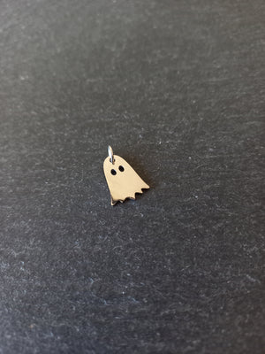 2 or 10 Ghost Charms Stainless Steel 14.5x10.5mm