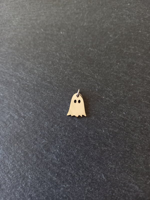 2 or 10 Ghost Charms Stainless Steel 14.5x10.5mm