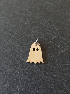 2 or 10 Ghost Charms Stainless Steel 14.5x10.5mm