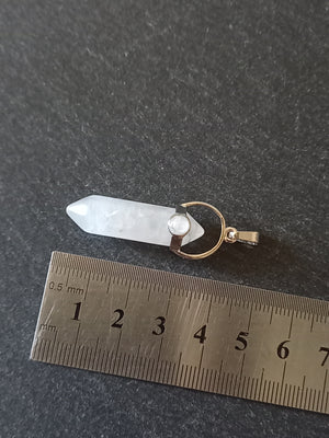 Natural Quartz Crystal Pendant Approx. 40x1x13mm