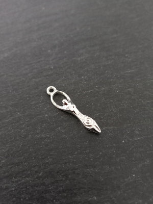 10 or 50 Spiral Goddess Charms Silver Tone Alloy 28x7mm Nickel FREE