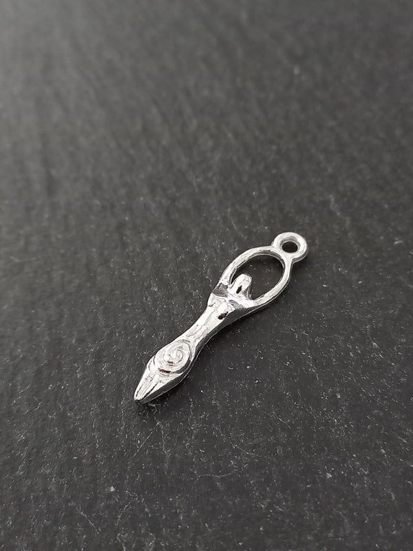 10 or 50 Spiral Goddess Charms Silver Tone Alloy 28x7mm Nickel FREE