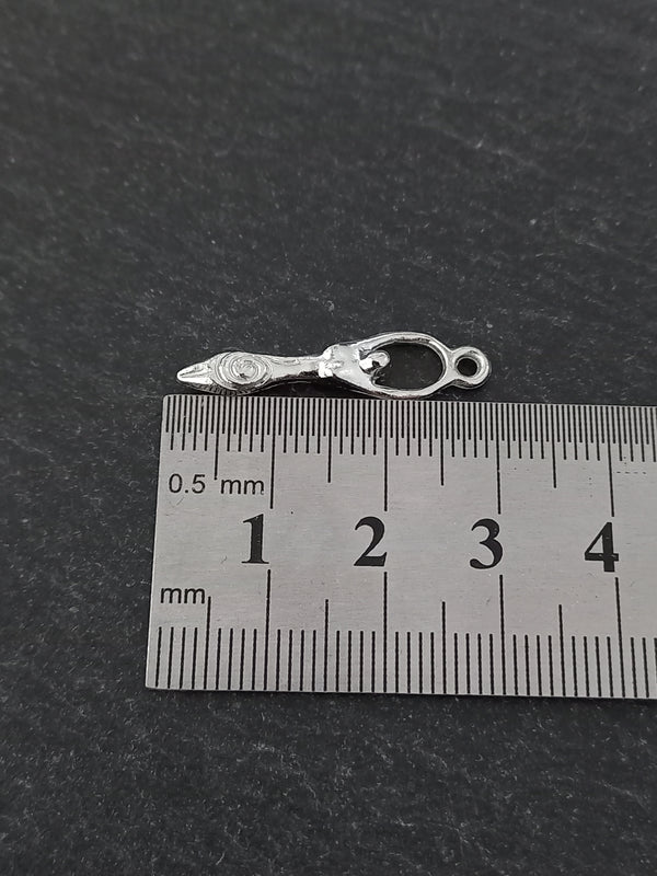 10 or 50 Spiral Goddess Charms Silver Tone Alloy 28x7mm Nickel FREE