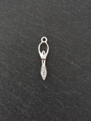 10 or 50 Spiral Goddess Charms Silver Tone Alloy 28x7mm Nickel FREE
