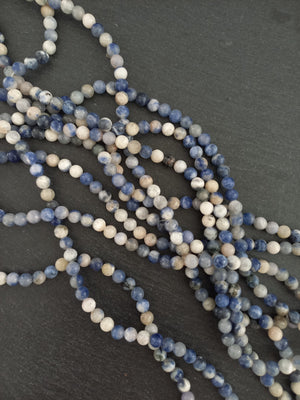 6.8mm Natural Sodalite Undyed Gemstone Beads Full 15 inch Strand