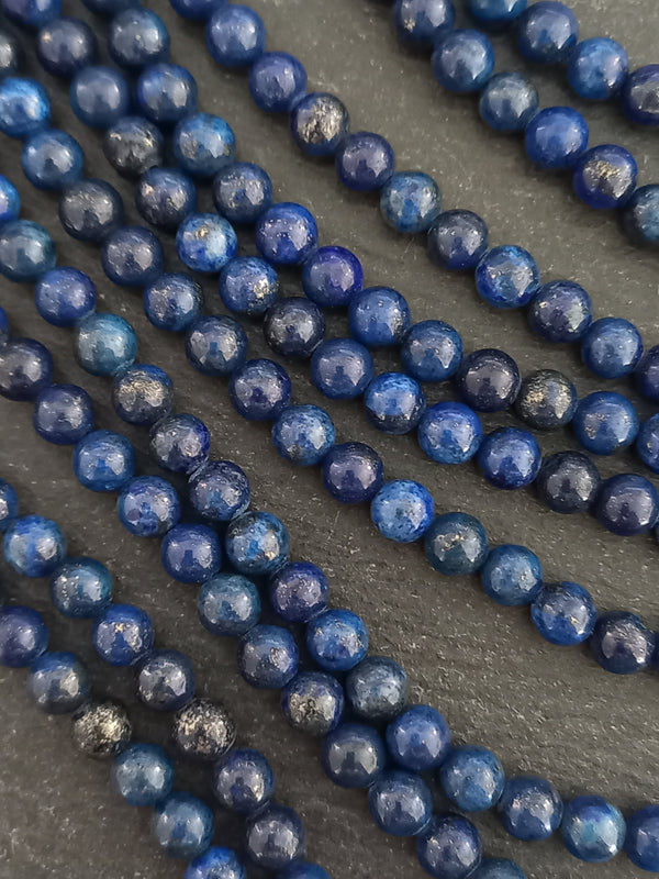 6.6mm Natural Lapis Lazuli Blue Gemstone Beads Full 15 inch Strand Hole: 0.8mm