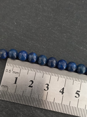 6.6mm Natural Lapis Lazuli Blue Gemstone Beads Full 15 inch Strand Hole: 0.8mm