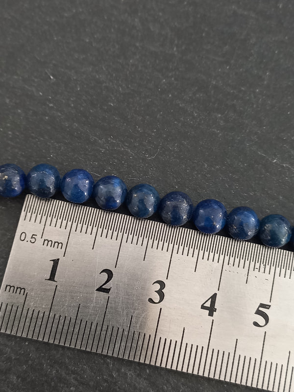 6.6mm Natural Lapis Lazuli Blue Gemstone Beads Full 15 inch Strand Hole: 0.8mm