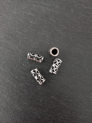 1 or 5 Stainless Steel Curved Tube Beads 16x8mm Hole: 5.5mm