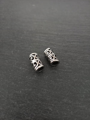 1 or 5 Stainless Steel Curved Tube Beads 16x8mm Hole: 5.5mm