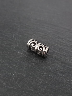 1 or 5 Stainless Steel Curved Tube Beads 16x8mm Hole: 5.5mm