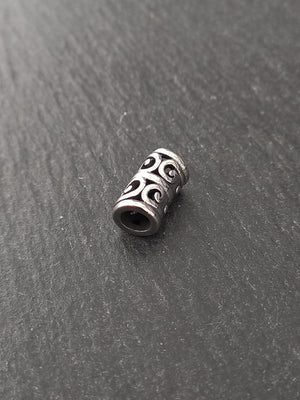 1 or 5 Stainless Steel Curved Tube Beads 16x8mm Hole: 5.5mm