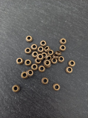 40 or 200 Antique Bronze Tone Alloy 6mm Spacer Beads 6x2.5mm Hole: 2.4mm