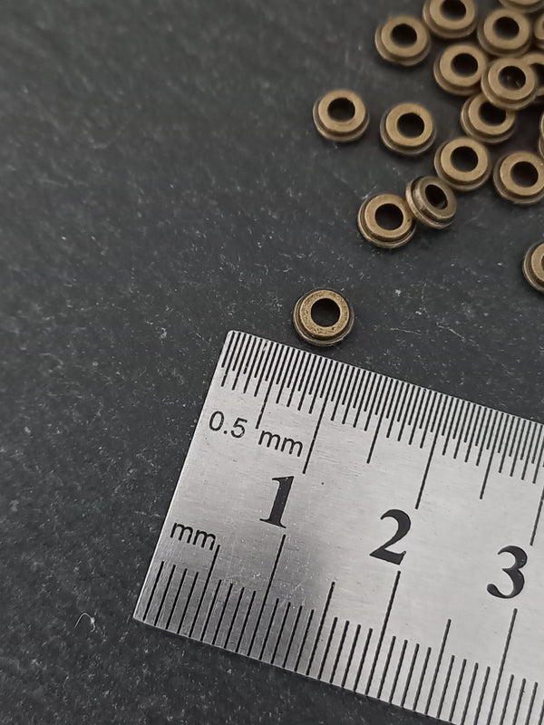 40 or 200 Antique Bronze Tone Alloy 6mm Spacer Beads 6x2.5mm Hole: 2.4mm