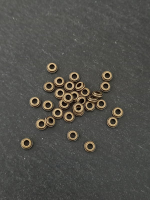 40 or 200 Antique Bronze Tone Alloy 6mm Spacer Beads 6x2.5mm Hole: 2.4mm