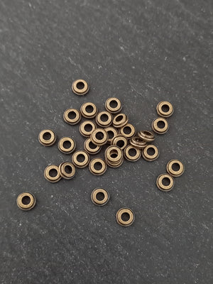40 or 200 Antique Bronze Tone Alloy 6mm Spacer Beads 6x2.5mm Hole: 2.4mm