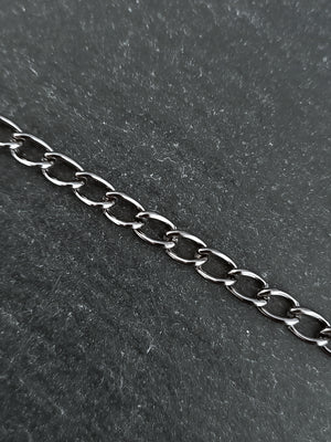 5m of Gunmetal Tone Curb Chain 5x3mm Strong 0.8mm Open Link Nickel FREE